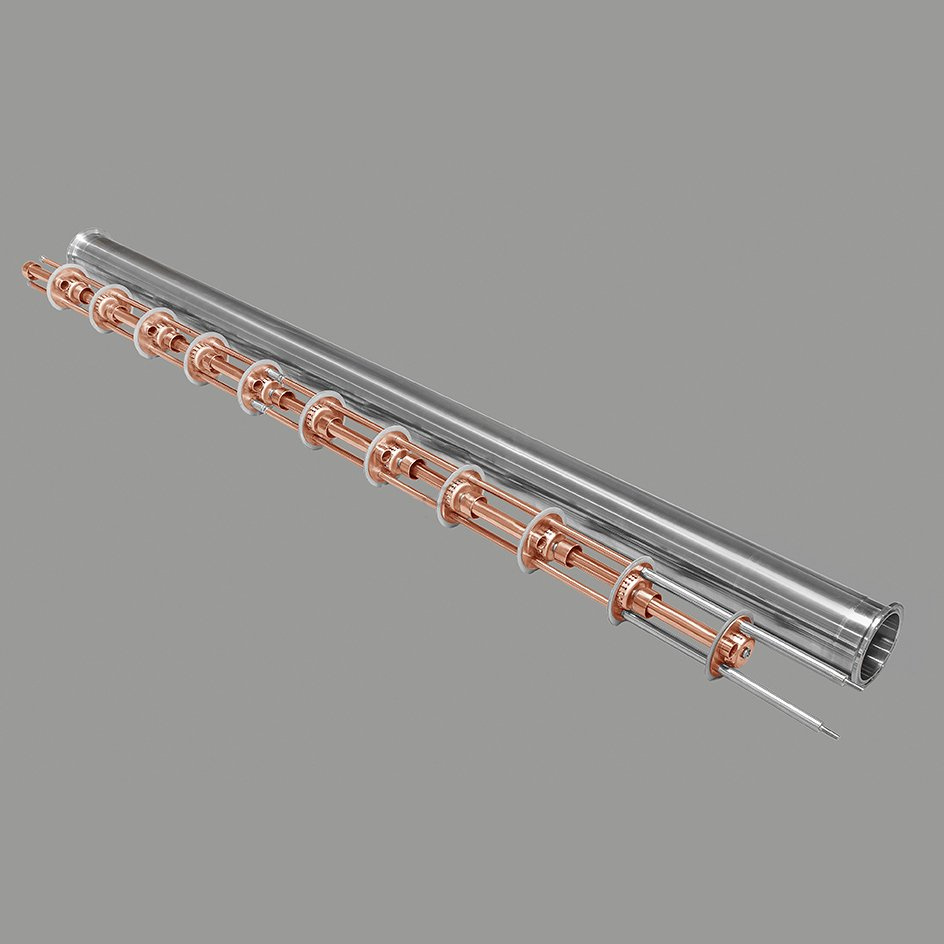 Медный узел для соединения тарельчатых вставок ХД-2d